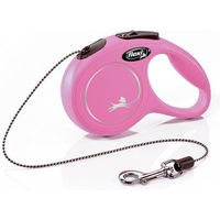 Produktbild von flexi New Classic XS Seil-Rollleine für kleine Hunde in Rosa 3m - 3 m