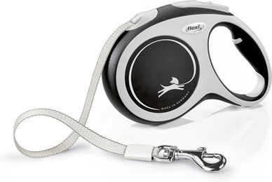 Flexi New Comfort Rollleine für Hunde mit Gurtband Schwarz Größe L 5 m bis 60 kg - 5 m – Bild 1 von 13