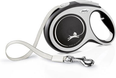 flexi New Comfort Rollleine für Hunde mit Gurtband Schwarz Größe L 8 m - 8 m – Bild 1 von 13