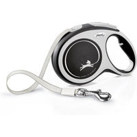 Produktbild von flexi New Comfort Rollleine für Hunde mit Gurtband Schwarz Größe L 8 m - 8 m