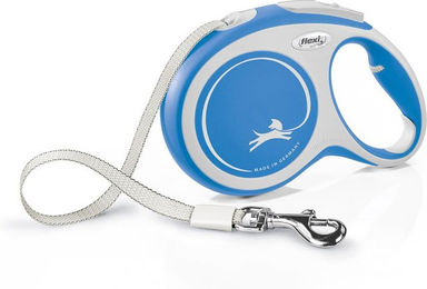 Flexi New Comfort Rollleine mit Gurtband Blau Größe L 8 m für große Hunde - 8 m – Bild 1 von 12