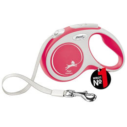 flexi New Comfort Rollleine mit Gurtband für Hunde Gr. S 5m Rot - 5 m – Bild 1 von 8
