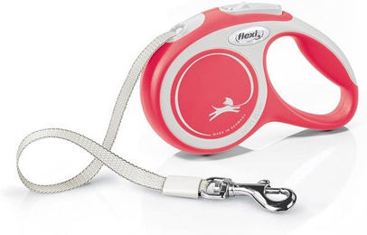 Flexi New Comfort Rollleine mit Gurtband XS 3 m Rot für kleine Hunde bis 12 kg - 3 m – Bild 1 von 8