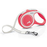 Produktbild von Flexi New Comfort Rollleine mit Gurtband XS 3 m Rot für kleine Hunde bis 12 kg - 3 m