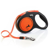 Produktbild von flexi New Neon Gurt-Rollleine für Hunde Größe M 5m Orange/Schwarz - 5 m