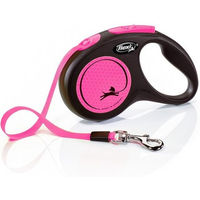 Produktbild von flexi New Neon Gurt-Rollleine für Hunde Größe S 5 m Rosa Schwarz - 5 m