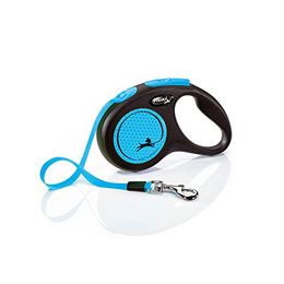 flexi New Neon Gurt-Rollleine für Hunde Größe S Blau 5 m - 5 m – Bild 1 von 13