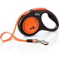 Produktbild von Flexi New Neon Rollleine S mit Gurtband Orange 5 m für Hunde - 5 m