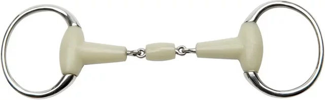 Produktbild von Flexi Olivenkopftrense Feeling doppelt gebrochen aus Edelstahl in Silber und Weiß