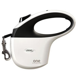 flexi One Rollleine Gurtband weiß-schwarz 5 m für Hunde - 5 m – Bild 1 von 13