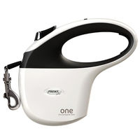Produktbild von flexi One Rollleine Gurtband weiß-schwarz 5 m für Hunde - 5 m