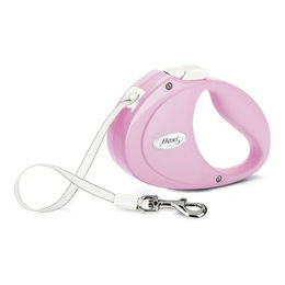 Flexi Puppy Rollleine für Welpen und Katzen mit Gurtband Rosa XS 2m - 2 m – Bild 1 von 13