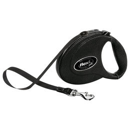 flexi Rollleine aus Leder Schwarz Größe M 500m - 5 m – Bild 1 von 3
