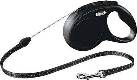 Produktbild von flexi Rollleine für Hunde aus Nylon in Schwarz Größe M