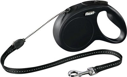 Produktbild von flexi Rollleine für Hunde aus Nylon in Schwarz Größe M
