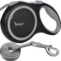 Produktbild von Flexi Rollleine für kleine Hunde mit Gurtband Größe S in Schwarz und Grau - 5 m