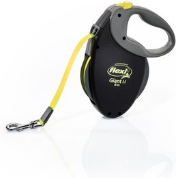 flexi Rollleine Giant Gurt für Hunde, Größe M, 8 m, schwarz/neongelb - 8 m – Bild 1 von 13