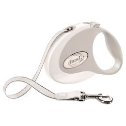 Produktbild von flexi Rollleine Mini aus Leder in Weiß Größe S - 3 m