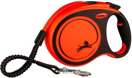 flexi Xtreme Automatikleine Gurtband für kleine Hunde XS 3m schwarz orange - 3 m – Bild 1 von 13