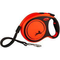 Produktbild von flexi Xtreme Automatikleine Gurtband für kleine Hunde XS 3m schwarz orange - 3 m