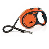 Produktbild von flexi XTREME Rollleine für Hunde mit Gurtband, L, 8 m, Schwarz/Orange, bis 55 kg - 8 m