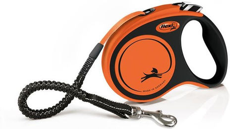Flexi Xtreme S Rollleine für Hunde mit Gurtband Orange Schwarz 5 m - 5 m – Bild 1 von 13