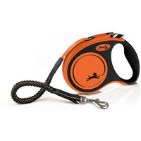 Produktbild von Flexi Xtreme S Rollleine für Hunde mit Gurtband Orange Schwarz 5 m - 5 m