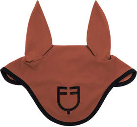 Produktbild von Fliegenhaube Equestro für Pferde Schwarz Orange Größe M