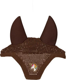 Fliegenhaube Kentucky Horsewear Wellington für Ponys in Braun – Bild 1 von 1