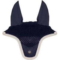 Produktbild von Fliegenhaube PS of Sweden Vintage Monogram Ear kurz Blau Jersey für Vollblut