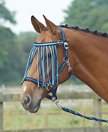 Fliegenkordelband TAMPERE für Warmblut in Navy Blau – Bild 1 von 2