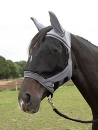 Produktbild von Fliegenmaske Busse FLY BUCKLER GAP Grau für Pferde mit Pony