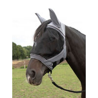 Produktbild von Fliegenmaske Busse FLY BUCKLER GAP Grau für Pferde mit Pony