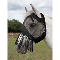Produktbild von Fliegenmaske FLY COVER FRANSEN GAP mit Pony Schwarz für Pferde