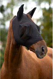Produktbild von Fliegenmaske für Pferde Covalliero FinoStretch Schwarz aus Polyester