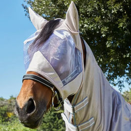 Produktbild von Fliegenmaske für Pferde Tattini Resille Beige Pony