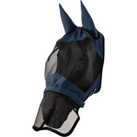 Produktbild von Fliegenmaske mit Ohren für Pferde BR Equitation aus Lycra in Blau