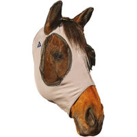 Produktbild von Fliegenmaske Professional's Choice Comfort-Fit für Vollblut aus Lycra in Grau und Weiß