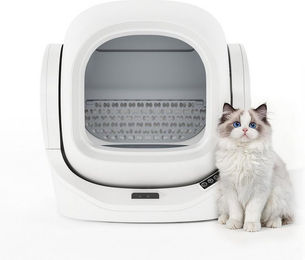 Flieks Intelligente Automatische Katzentoilette Selbstreinigend mit App-Steuerung und Aromabox in Weiß – Bild 1 von 1