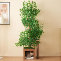 Produktbild von Flieks Kratzbaum Baumdesign mit 4 Plattformen und Katzenbett aus Holz und Kunststoff 60x45x190cm