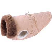 Produktbild von FLOCKI Pets Hundejacke mit Kuschelkragen und Leinenhaken in Rosa mit weichem Fleece-Innenfutter