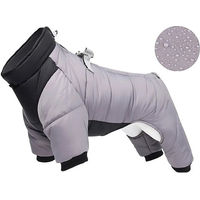 Produktbild von FLOCKI Pets™ Hundejacke Winterjacke für Hunde wasserabweisend mit Leinenhaken Grau