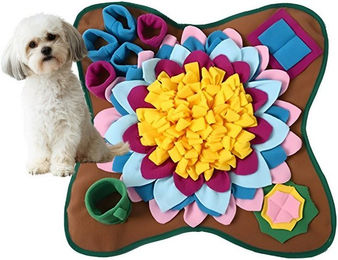 FLOCKI Pets Schnüffelteppich als Intelligenzspielzeug und Slow Feeder für Hunde und Katzen aus Fleece, waschbar – Bild 1 von 5