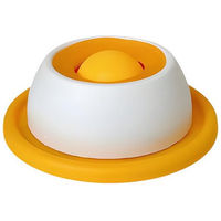 Produktbild von FLOCKI Pets Slow Feeder Futterspender für Hunde und Katzen aus Kunststoff in Orange und Weiß