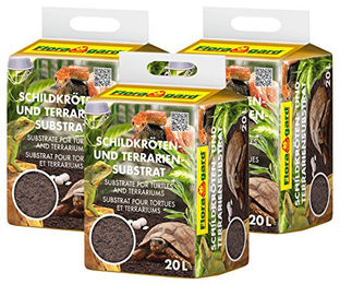Floragard Schildkrötenerde und Terrariensubstrat für Reptilien 60 L (3 x 20 L) Braun - 3 x 20 l – Bild 1 von 5