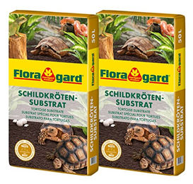 Floragard Schildkrötensubstrat natürliche Einstreu für Schildkröten und Reptilien 2x50l Braun - 2 x 50 l – Bild 1 von 3