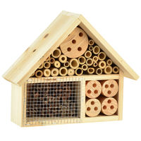 Produktbild von Floristik24 Insektenhotel aus Naturholz für Wildbienen FSC-zertifiziert Höhe 21cm