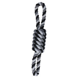 Floss Toss Dental Rope Extreme 8-Tugger Hundespielzeug aus Baumwolle Grau 61 cm – Bild 1 von 4