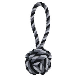 Floss Toss Extreme Rope Sling Hundespielzeug aus Baumwolle Grau Ø24 cm 60 cm – Bild 1 von 4