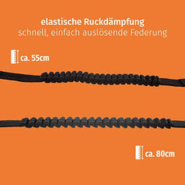 Floxik Elastischer Ruckdämpfer Schwarz S für mittelgroße Hunde als Joggingleine aus Gummi – Bild 1 von 4